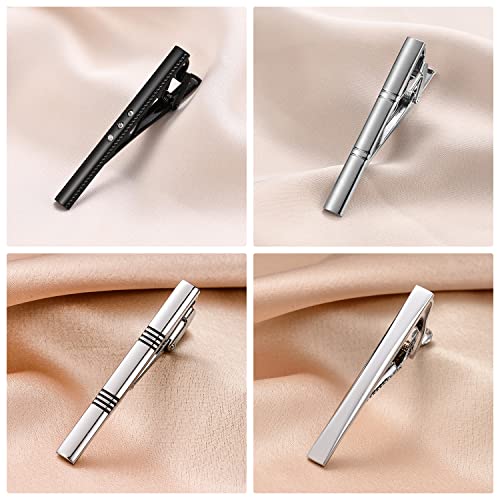Wynameleri Classic Tie Bars Clips 8 Pcs, Business Shirt Necktie Pin Pinch Clip Set For Men T0308010-W #TOP4