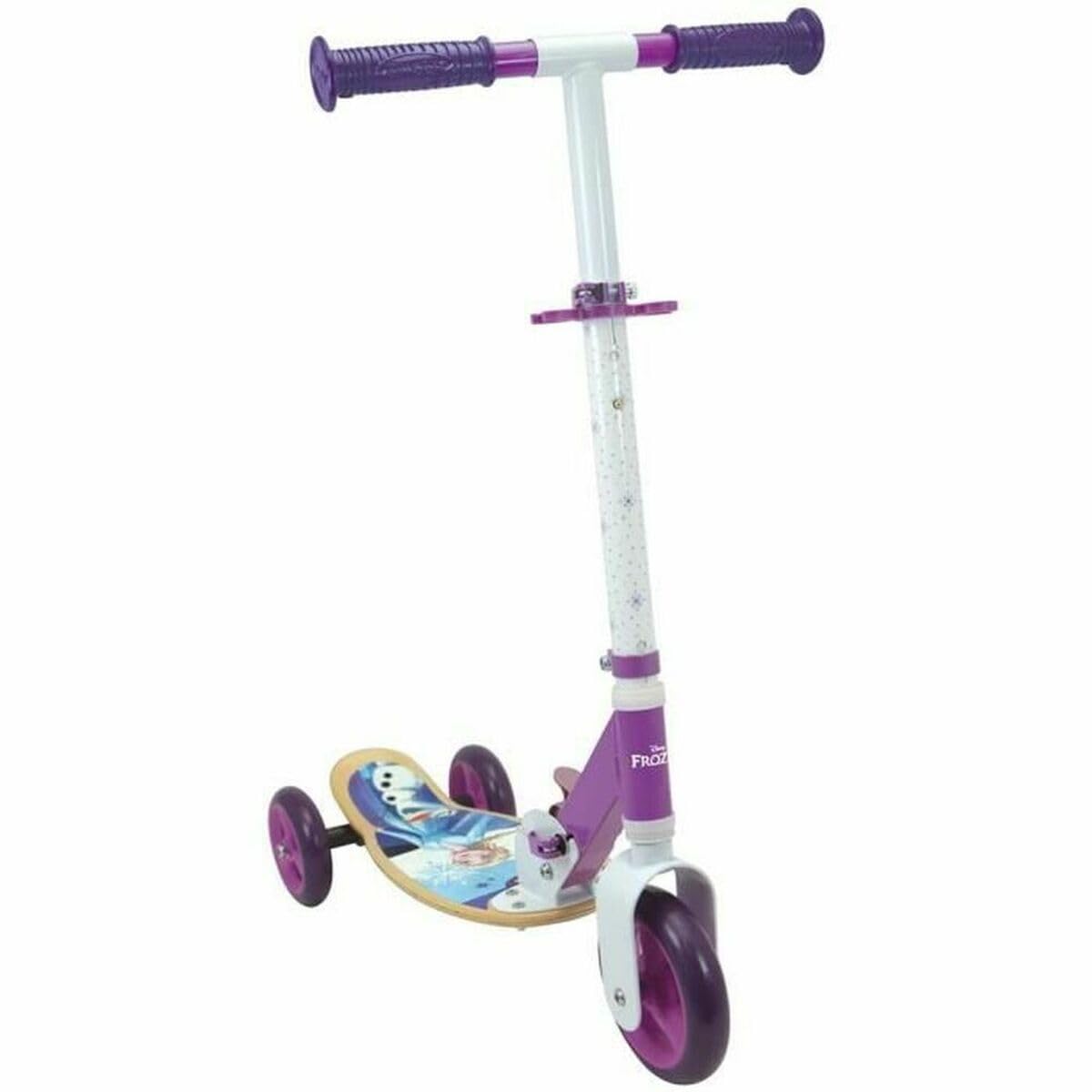 Smoby - Frozen - Patinete de 3 Ruedas de Madera y Metal - Patinete Infantil - Ruedas silenciosas - A Partir de 3 años
