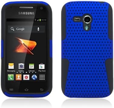 Aimo Wireless SAMM830PCPA002 Hybrid Armor Cheeze Case for Samsung Galaxy Rush M830 - Retail Packaging - Black/Blue