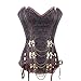 Corsé de Cadena de Hebilla de Metal para Mujer Vintage Punk Rock Bustier Steampunk Overbust Waist Cincher