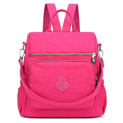 Image of MINTEGRA Women Shoulder Backpack Multi-Pocket Nylon Purse Large Capacity Waterproof Casual Daypack
