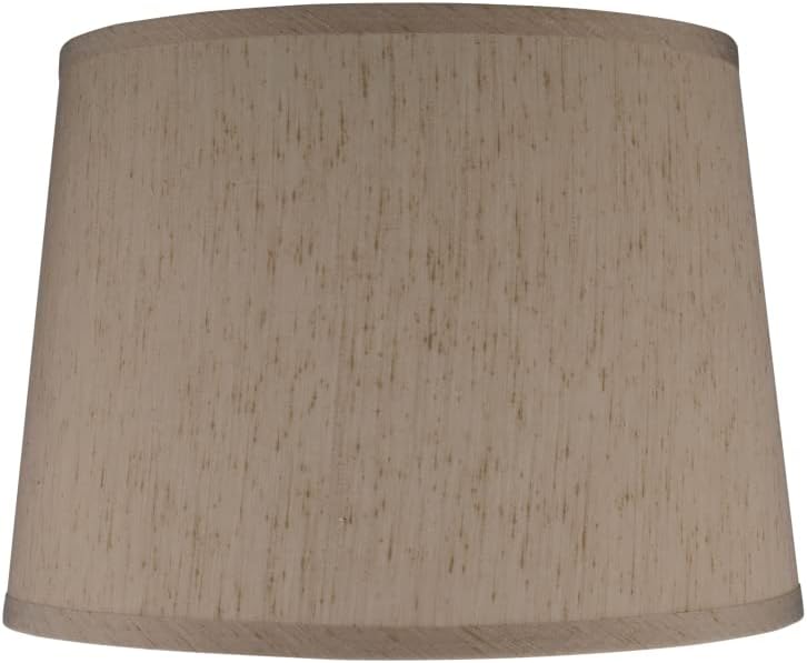 Aspen Creative 32142A Transitional Hardback Empire Shaped Spider Construction Lamp Shade in Yellowish Brown, 12" Top x 14" Bottom x 10" Slant Height