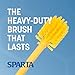 SPARTA Large Water Bottle Brush Ideal for Wide-Mouth Jars, Bottles and Tumblers, Dishwashing Tool with Handle for Home and Commercial Kitchens, Plastic, 12 Inches, Yellow