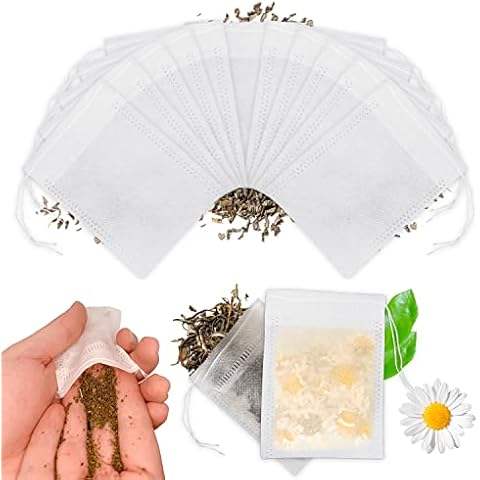 200 Bolsas de Filtro de Té Desechables con Cordón de Raxint Cover