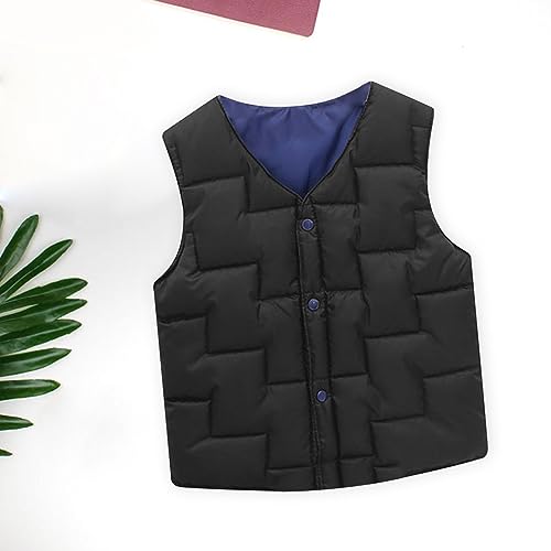 Unisex Soft Puffer Vest Coat Toddler Boys Girls Solid Sleeveless Button Up Warm Fall Winter Waistcoat Down Jacket3