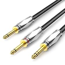 Pro Audio Insert Solution: 1/4 stereo to dual 1/4 mono cable connect studio gear like compressors or EQs directly to mixer/preamp TRS insert points (Tip: Send, Ring: Return) using a single cable - perfect for inline effect processing. Dual-Function D...