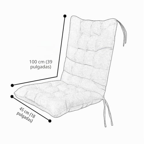 Cojines Sillas Jardin 45x100cm suave cojin con respaldo sillones 6