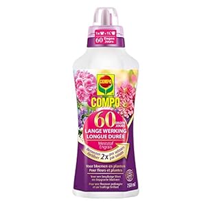 COMPO Vloeibare Meststof 60 Dagen Lange Werking, voor een langdurige bloei en diepgroene bladeren, voor bloemen en planten, 750 ml