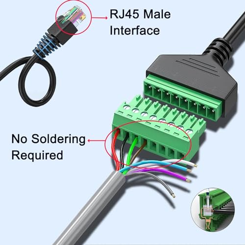Adaptadores RJ45 Macho a Terminal Tornillo 10 Piezas miniatura 3