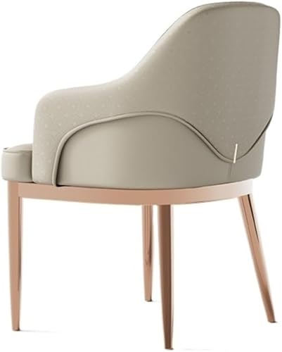 Sillas de comedor, sillas de comedor modernas de cuero sintético de mediados de siglo, marco de metal para espacios pequeños, sillas para comedor