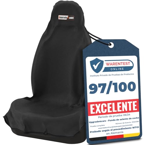 Upgrade4cars Funda de Asiento Delantero Impermeable para Coche Universal Negro