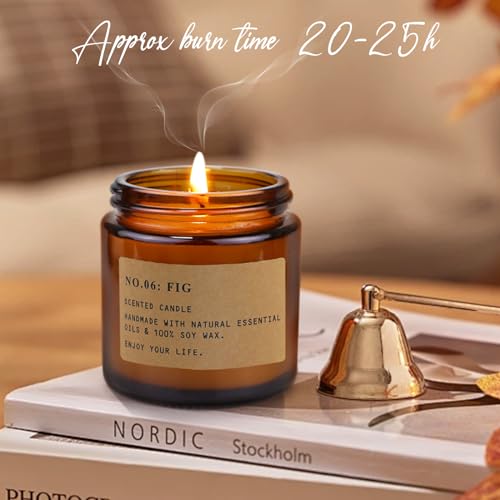 8 Pack Scented Candles Gift Set, Soy Wax,Long Lasting Amber Jar Candles,Perfect Candles Gifts Set for Women, Mum Gifts, Candles Gifts for Mother, Birthdays, Weddings, Christmas, Yoga, Bath - Image 5