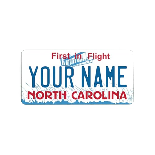 License Plate Magnet - Personalized - All States (North Carolina, Small - 1.48 X 3.00 in)
