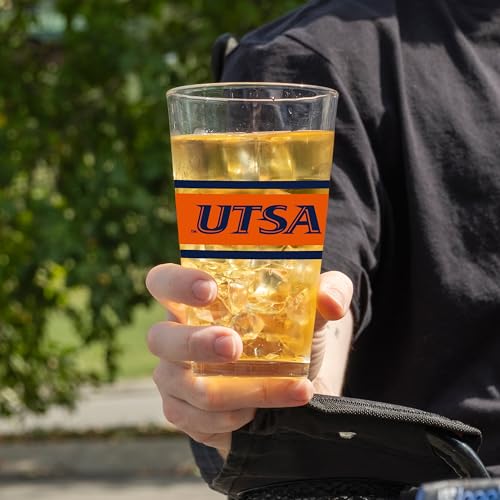 Image of Logo Brands NCAA 16 oz Pint Glass - Durable Glass With Bold Team Color- Chip-Resistant Rim Drinkware For Fans, Tailgates, Home Bars & Everyday Use