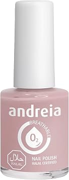 Andreia Halal Breathable Nail Polish - Water Permeable Halal Nail Polish Vegan and Cruelty-Free - Colour B25 Pinkish Nude 10.5ml