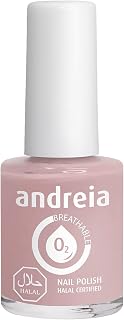 Andreia Halal Breathable Nail Polish - Water Permeable Nail Polish - Glossy Halal Nail Polish Vegan and Cruelty-Free - Colour B25 Pinkish Nude 10.5ml