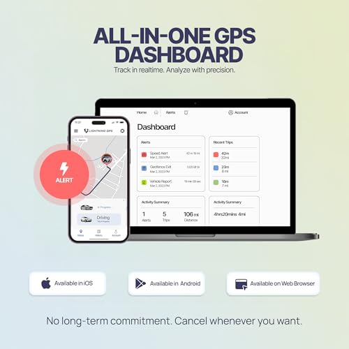 Image of Lightning GPS GL300 GPS Tracker for Vehicles - Real-Time Location Tracking, Anti-Theft & Fleet Management, Speed & Mileage Monitoring, Wireless Hidden Device for Cars & Trucks - Subscription Required