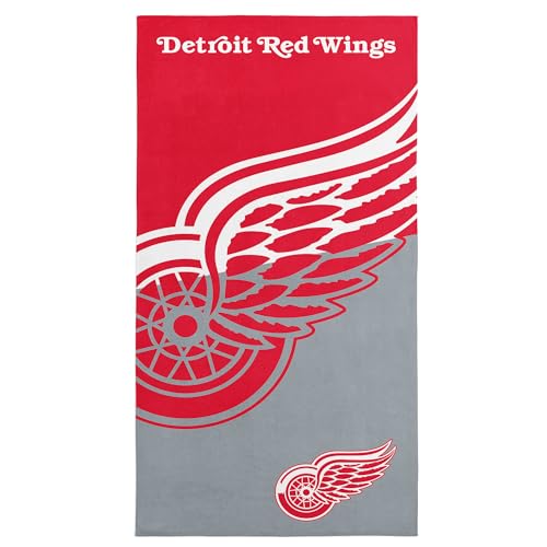 Northwest NHL Detroit Red Wings Microfiber Beach Towel, 30 x 60 Inches – Quick Dry, Sand Resistant, Lightweight, Highly Absorbent, Incisor Design