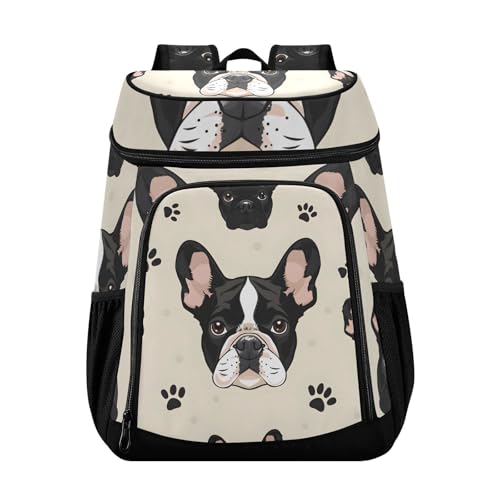 Dog Print Paw Cooler Backpack Cooler Insulated Leak Proof Lunch Backpack 36 Cans Waterproof Soft for Men Women Picnic Hiking Camping Beach