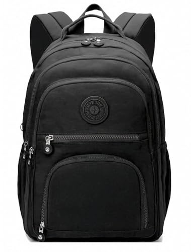 Mochila Feminina Masculina Tactel Notebook Escolar Resistente Grande Costas Juvenil Escola Preta (Preta)