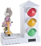 It's About Time Stoplight Sleep Enhancing Clock, Miss Kitty Riding a Scooter