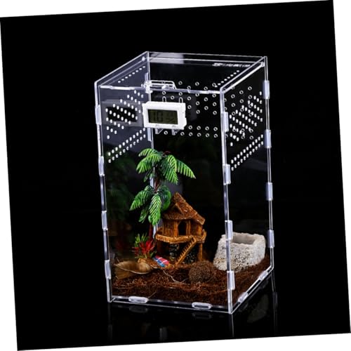 Boîte élevage acrylique reptiles anti évasion avec aération pour insectes - 3