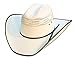 Produktbild Stars & Stripes Rodeo Style Westernhut BZW. Strohhut Asthon White Westernhut Cowboyhut Westernkleidung Strohhut für Damen und Herren (60 cm) Weiß