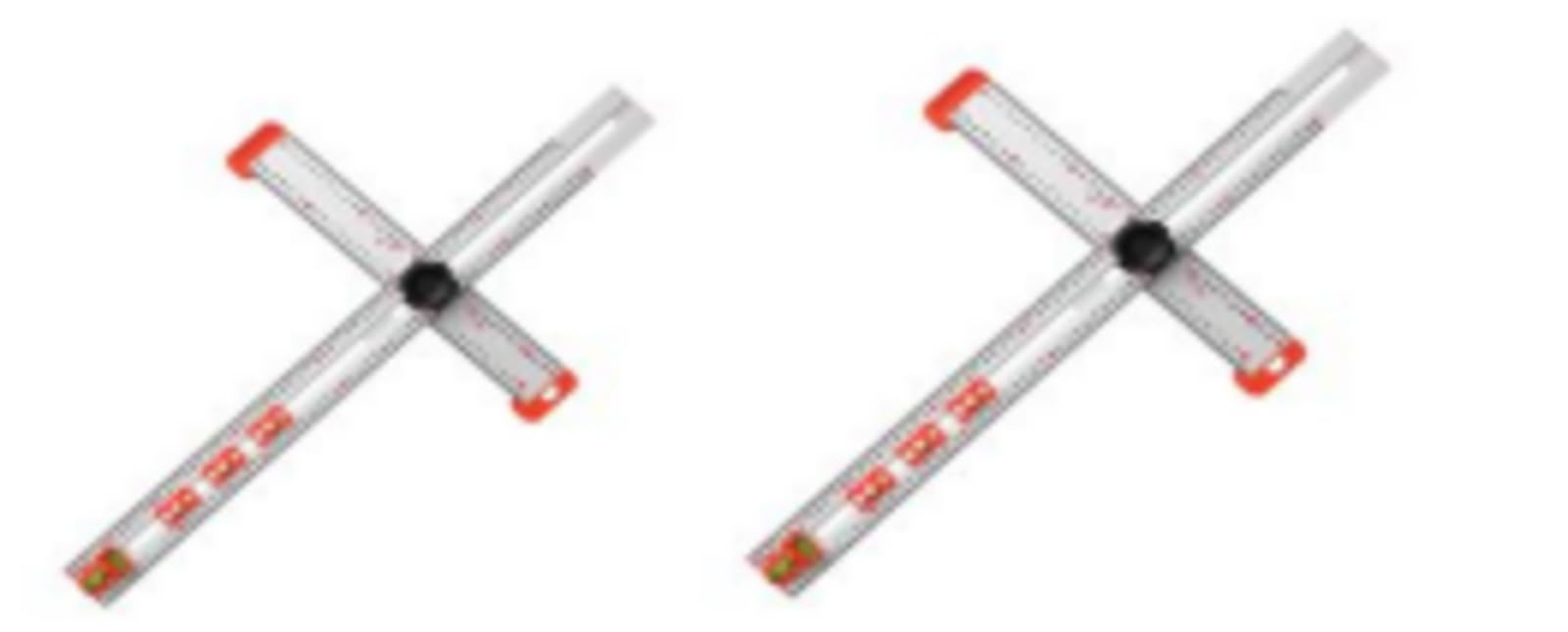 2 righelli quadrati a T, trasparenti, strumenti da disegno a T, strumenti | di marcatura angolare ad alta precisione, strumenti per scrapbooking, righello in a T per ingegneri, architetti