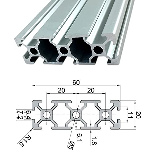 Profilé 2060 aluminium pour structure d'établi DIY et imprimante 3D stable
