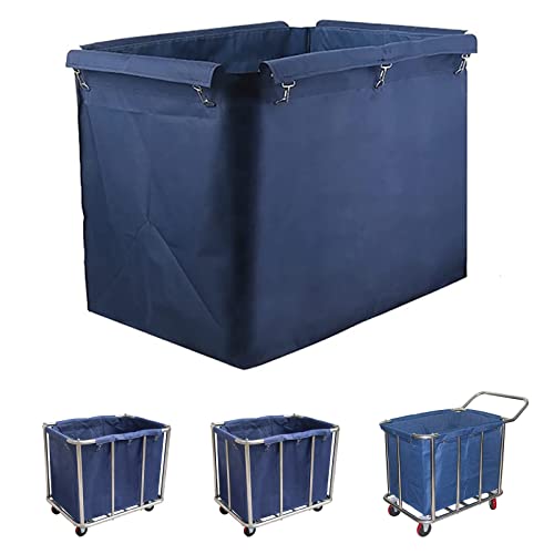Sac de Rechange pour Chariot À Linge, Sac de Doublure de Rechange pour Sacs de Rangement Rectangulaires en Tissu Oxford Imperméable pour Chariot À Panier Commercial 400L (Color : Blue)