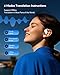 EUQQ Real-Time AI Translation Earbuds, 188 Languages Translator Earbuds, Bluetooth 6.1 OWS Open Ear, LCD Touch Screen, Portable Translator Device for Travel Meeting Learning,Beige