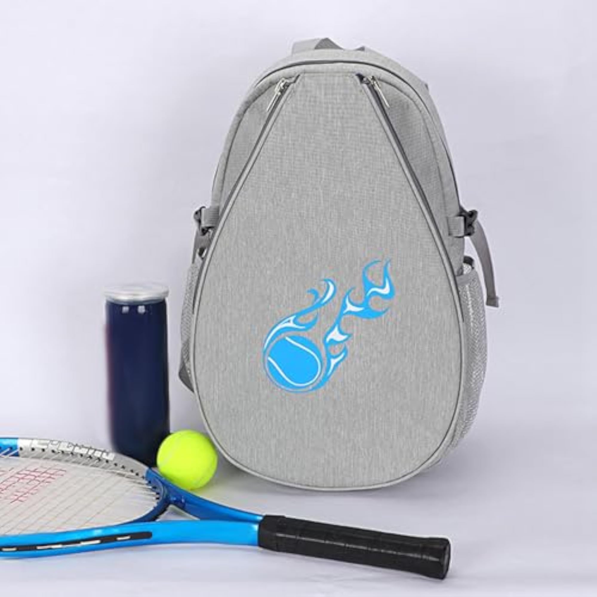 Tennis Backpack Portable Bag for Racket, Gray