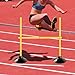 TNZMART 3.3 FT Agility Poles Adjustable Hurdles for Soccer Football Speed Training Equipment Track and Field (6 Groups, Yellow)