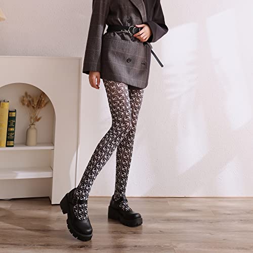 Image of Sahabowi Women Tights, Opaque High Waist Pantyhose, Vintage Control Top Stockings