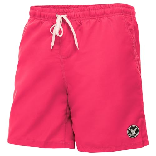Ladeheid Bañador Hombre, Short de Natación con Secado Rápido, Forro de Malla Interior, Pantalón Corto con Bolsillos Laterales y Traseros, Cintura Elástica Ajustable LA40-129 (Rosado, S)