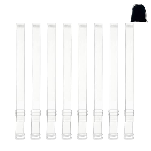 ZWWOGE 4 Pares de Cordones Transparentes Ajustables 1.0cm (Mejorados) con Bolsa de Almacenaje Anti-Deslizantes para Tacones Altos Zapatos Sueltos Accesorio Invisible para Mujer juguetes para gatos