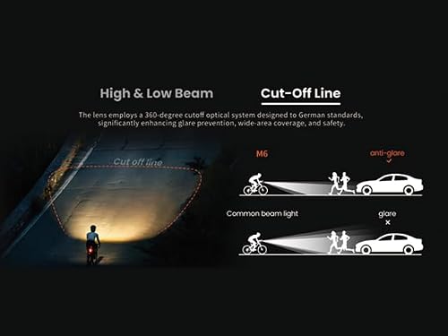 Monkey Home 1200Lumen Super Bright LED Bike Headlight, 4000mAh Mobile Power, Aluminum Alloy, with Remote Control, with Remote Control, Adjustable Warm Light Waterproof for Adult Road, MTB Off-Road.