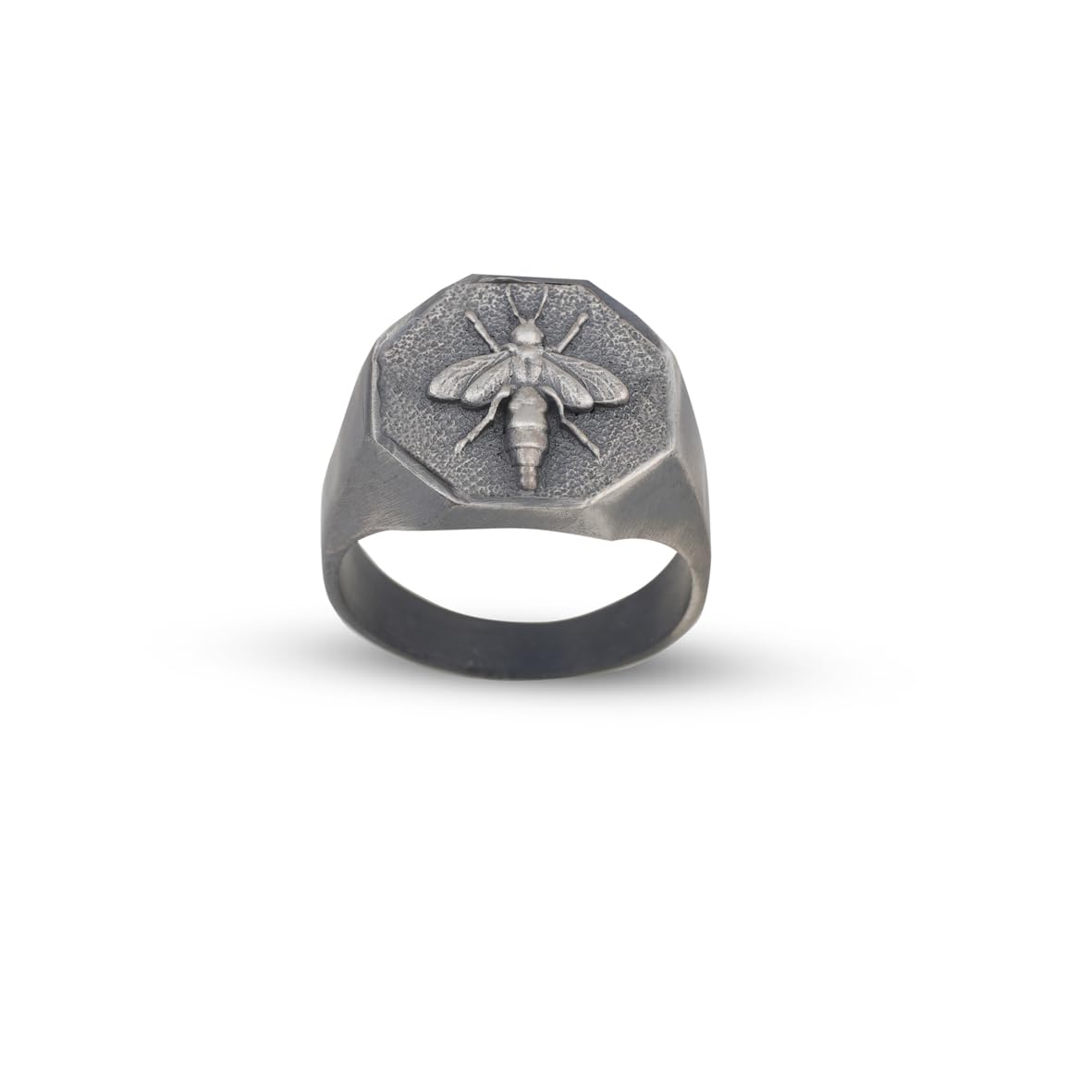 Anello dell’Ape da Uomo in Argento 925 | Anello con Sigillo Inciso e Lucido | Fatto a Mano per Mignolo | Anello di Fidanzamento + Panno Pulizia Argento (28)