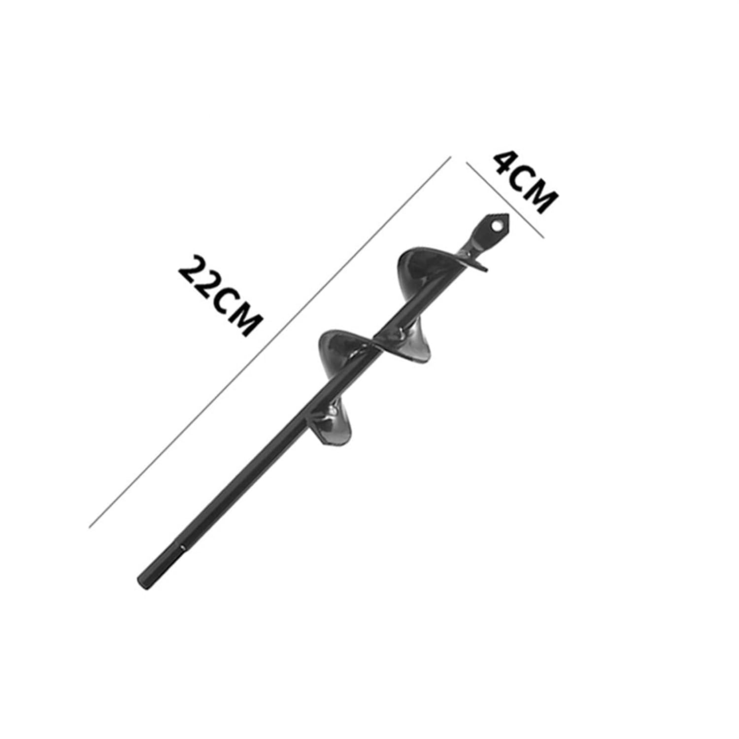 1Pcs Garden Auger Spiral Drill Bit Flower Planter Bulb Shaft Yard Gardening Earth Drill Planting Hole Digger Tool(4x22cm)
