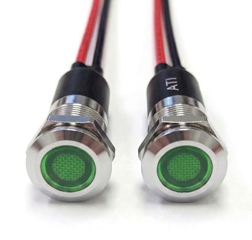 Indicador LED Metal Alpinetech PL12M 12mm 120V Verde miniatura 1