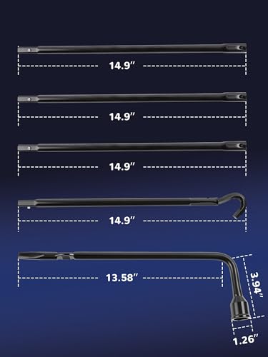 Xongjojo Spare Tire Tool Kit with Spare Tire Jack Handle and Wheel Lug Wrench Compatible with 2003-2021 Ram 1500 2019 Ram 1500 Classic 2020-2021 Gladiator Spare Tire Removal Tool Kit - Thumbnail 2
