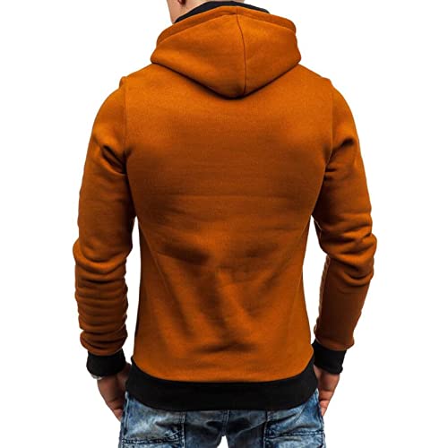 JEShifangjiusu Men Cool Casual Long Sleeve Oblique Zipper Hip Hop Hoodie Pullover Fashion Lightweight Sweatshirt With Pocket4