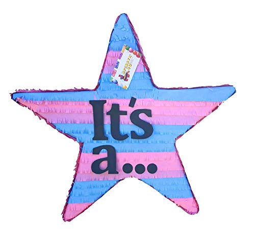 APINATA4U Its A Gender Reveal Star Pinata Twinkle Twinkle Themed Party Supplies Pink 7 Blue Color