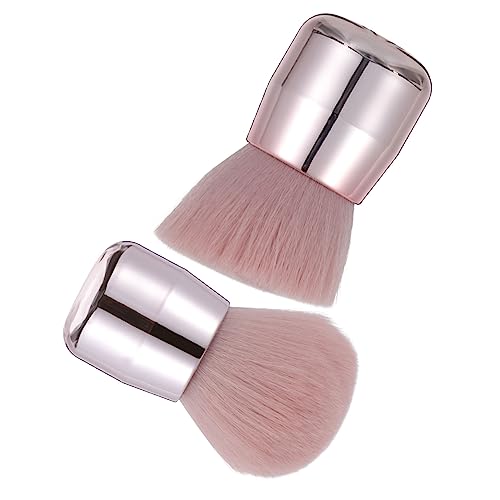 LIFKOME 2Pcs Mushroom Shape Makeup Tool Brush Portable Foundation Powder and Blush Applicator for Face Makeup Dual Ended Design for Contouring and Coverage