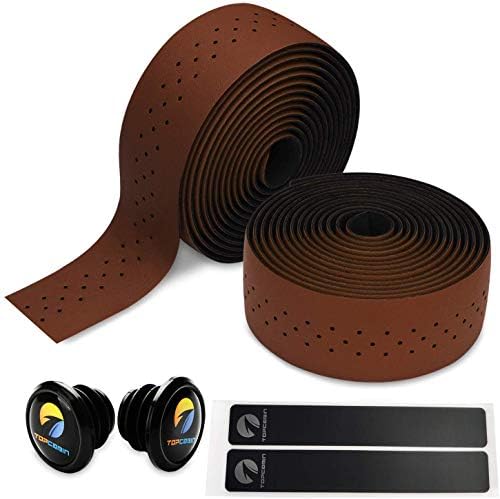 TOPCABIN 2 Rolls Bicycle Handlebar Tapes Camouflage Series Comfort GEL Road Bike Handlebar Tape Bike Bar Tape with Reflective Bar Plugs