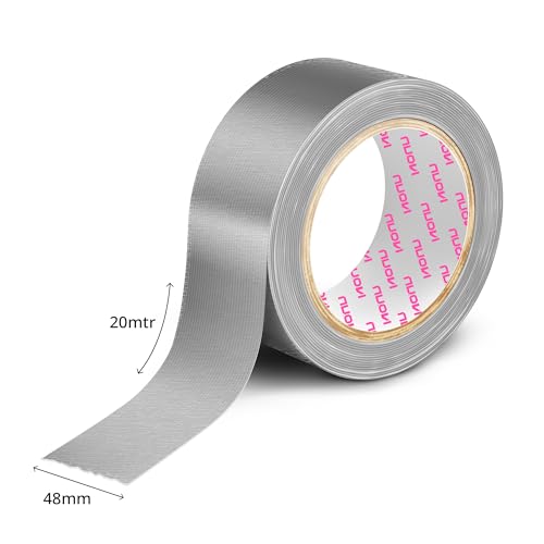 Image of Duct Tape | 20meter Length X 48mm Width | 190Micron High Strength Self-Adhesive Tape for Strong Hold | Multi Purpose Strong, Waterproof Tape for Industrial & Personal Use