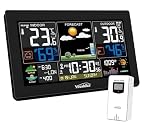 Youshiko XL YC9446 (Official 2026 UK Version) Weather Station Radio Controlled Clock, Indoor Outdoor Temperature, Humidity, Barometric Pressure, Sunrise/Sunset Times