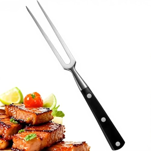 NIYATA Fourchette Barbecue, Fourchettes pour Barbecue, Fourchettes à Viande en Acier Inoxydable avec Poignée en Résine pour Barbecue et Cuisine et Pique Brochette, Idéal pour Dinde, Poulet et Boeuf