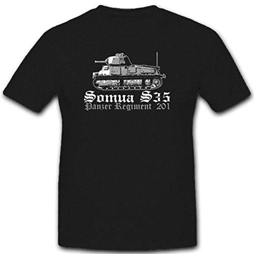Samua S35 PzReg 201 Chariot de combat t-shirt #3873 noir grande taille 5XL