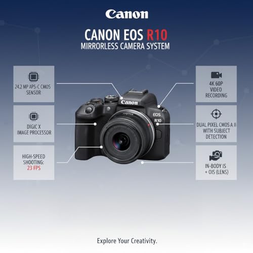 Cámara Mirrorless Canon EOS R10 con Lente 18-45mm miniatura 5